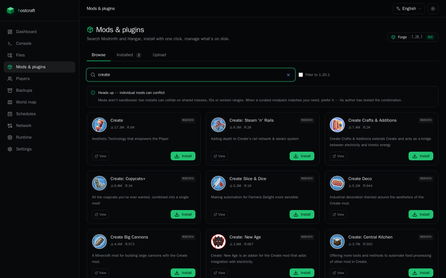 Mods marketplace